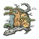 Baobab tree tattoo design idea