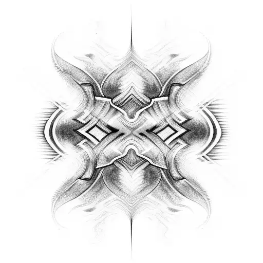 fire flames morphing into water waves in a line like tribal art tattoo design idea
