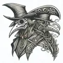 plague doctor old and new school tattoo tattoo design idea