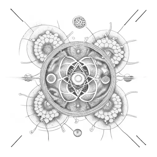 serotonin molecule made with flowers tattoo design idea