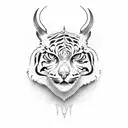 seagull Bobcat tiger mdot  tattoo design idea