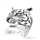 seagull Bobcat tiger mdot  tattoo design idea