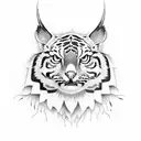 seagull Bobcat tiger mdot  tattoo design idea