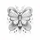 lunar moth tattoo design idea