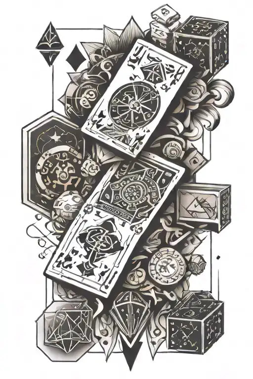 gambling themed tattoo tattoo design idea