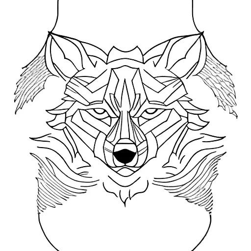 A minimalist tattoo of a wolf silhouette formed by the pages of an open book, symbolizing the client's love for reading and wolfs tattoo design idea