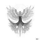 2001 with two wings tattoo design idea