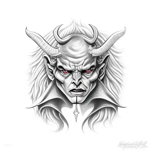 devil and angel tattoo design idea