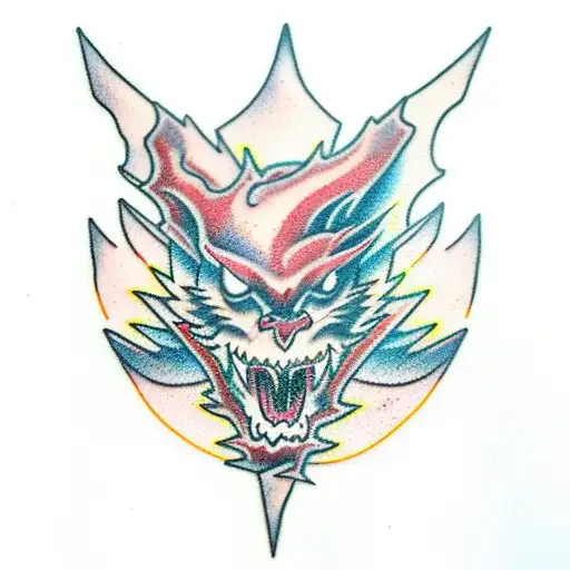 lightning turned to dragon tattoo design idea