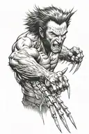 Wolverine claws out  tattoo design idea