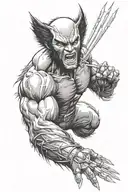 Wolverine claws out  tattoo design idea