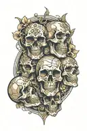 Skulls tattoo design idea
