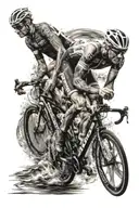 triathlon race tattoo design idea