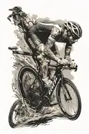 triathlon race tattoo design idea
