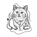 Fat Cat  tattoo design idea