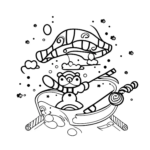 candy world tattoo design idea