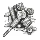 candy bar tattoo design idea