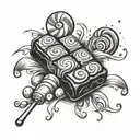 candy bar tattoo design idea