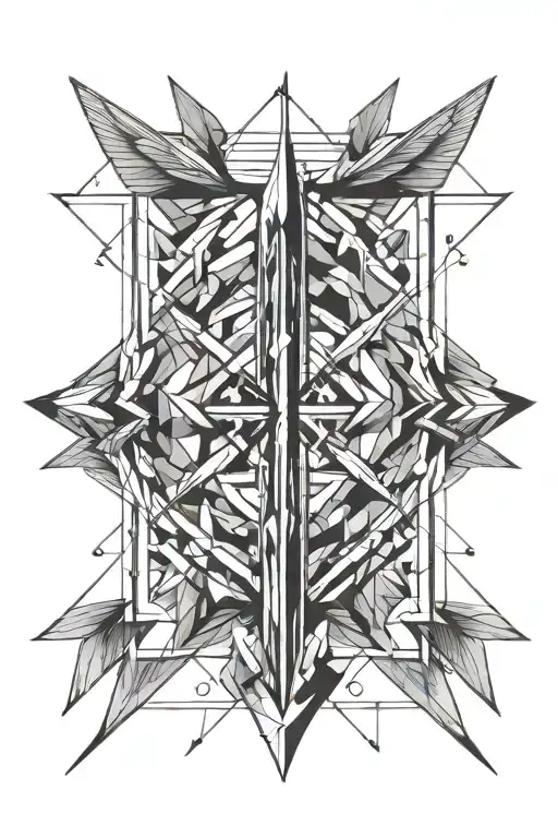 bow and arrows tattoo design idea