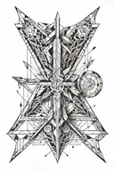 bow and arrows tattoo design idea