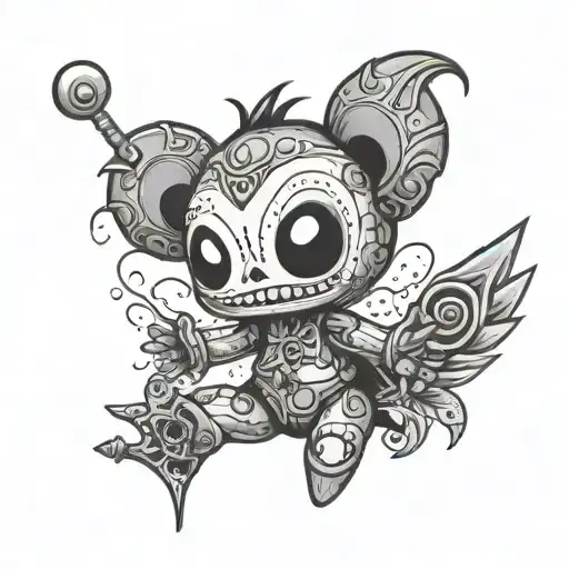 voodoo doll old school tattoo design idea
