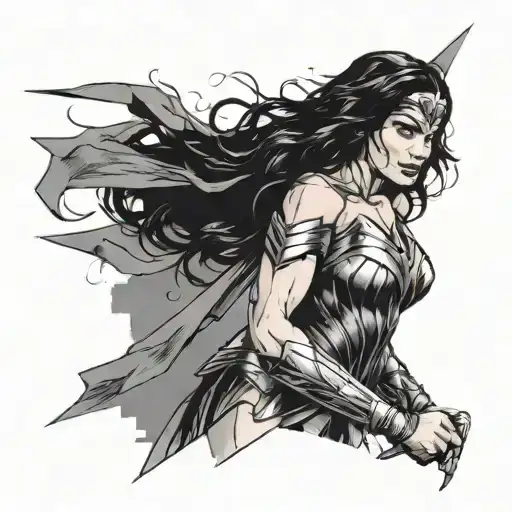 wonder woman tattoo design idea