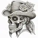 day of the dead man tattoo design idea