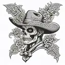 day of the dead man tattoo design idea
