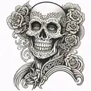 day of the dead man tattoo design idea