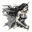 wonder woman tattoo design idea
