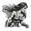 wonder woman tattoo design idea