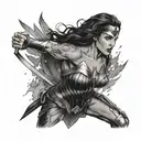 wonder woman tattoo design idea