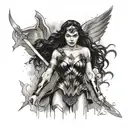 wonder woman tattoo design idea