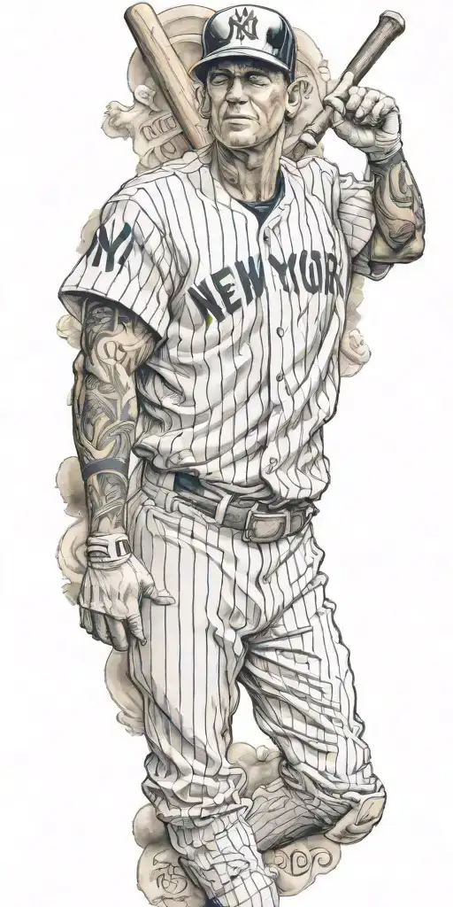 New York Yankees with Zeus the Greek god tattoo design idea