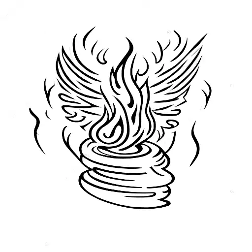 An open burning book with flames coming out of it tattoo design idea