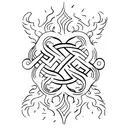 An open buring book with flames tattoo design idea