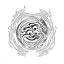 An open buring book with flames tattoo design idea