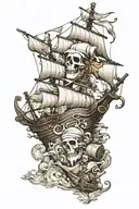 pirate tattoo design idea