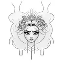 Disney princess with color tattoo design idea