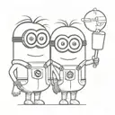 minions tattoo design idea