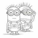minions tattoo design idea