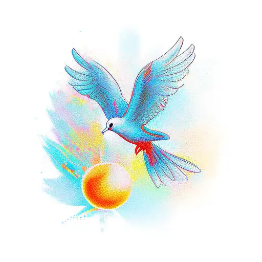 Dove tattoo design idea