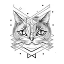 Cat holding a gun tattoo design idea