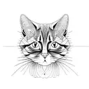 Cat holding a gun tattoo design idea
