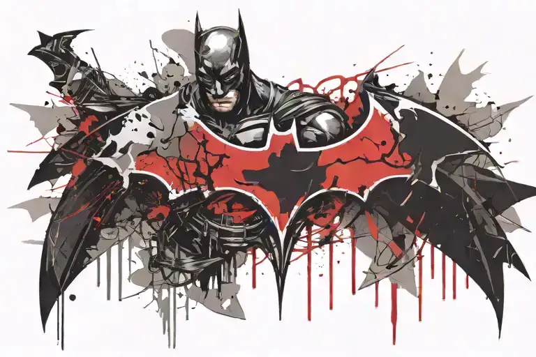 batman logo tattoo design idea