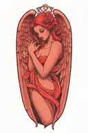 love angel loyalty passion romance pain tattoo design idea