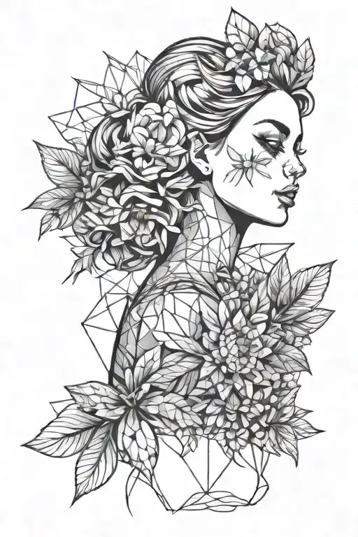 beautiful girl a lot of money weed leaf clover tattoo design idea