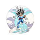 dragon ball z with record vinyls incorporated into it tattoo design idea