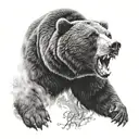 black roaring bear with deep meaning tattoo design tattoo design idea