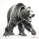 black roaring bear with deep meaning tattoo design tattoo design idea
